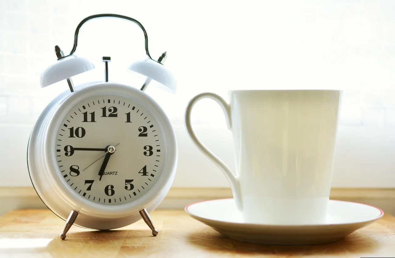 new year, alarm clock, cup, morning, drink, beverage, clock, time, breakfast, coffee cup. Pet grooming business operations: staff pay and scheduling